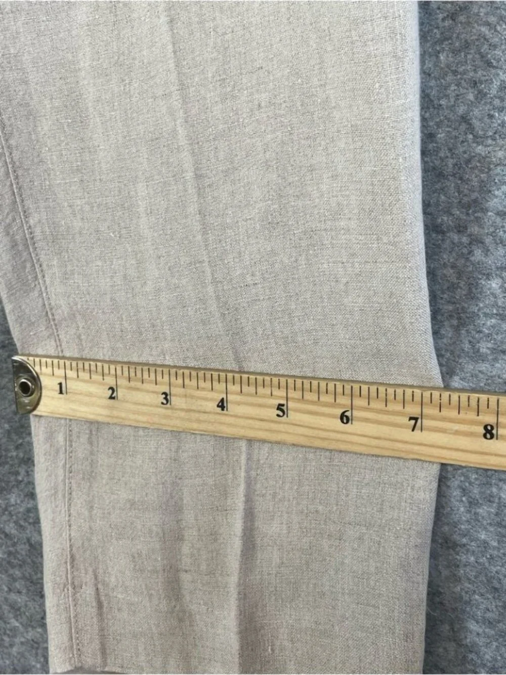 Vintage Linen Pleated Dress Pants Beige 36 Quiet Luxury Trouser Made in Italy